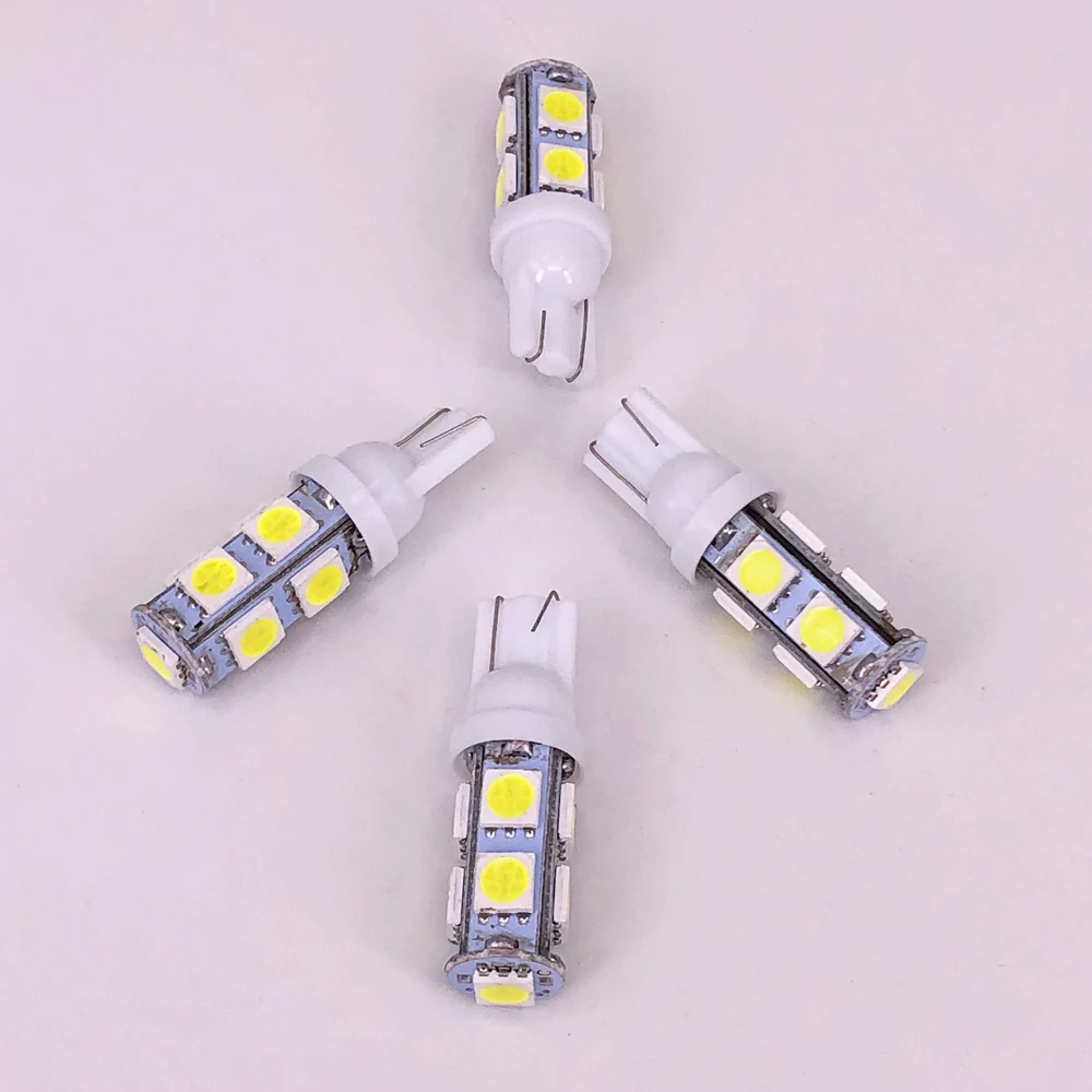 

100 шт., Автомобильные светодиодные лампы T10 194 W5W 5050 SMD 9