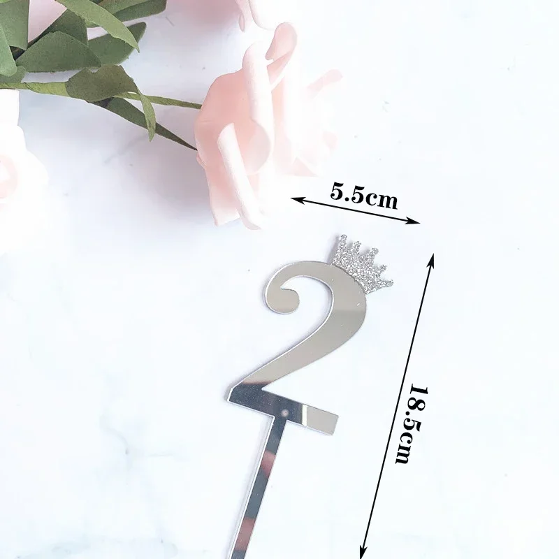 Акриловые блестящие цифри короны топпер для торта с днем рождения торты на день