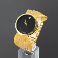 hot selling new design gold black watches for women europeanamerican fashion luxury bracelet simple butterfly lady quartz watch