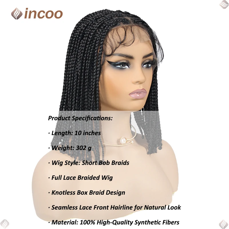 10-дюймовые короткие синтетические плетеные парики для женщин без узлов косичка