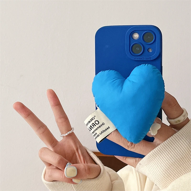 

New Love Heart Handle Expanding Phone Grip Stand Phone Hand Holders Finger Ring Grip Holder for iPhone 13 12 11 Pro Accessory