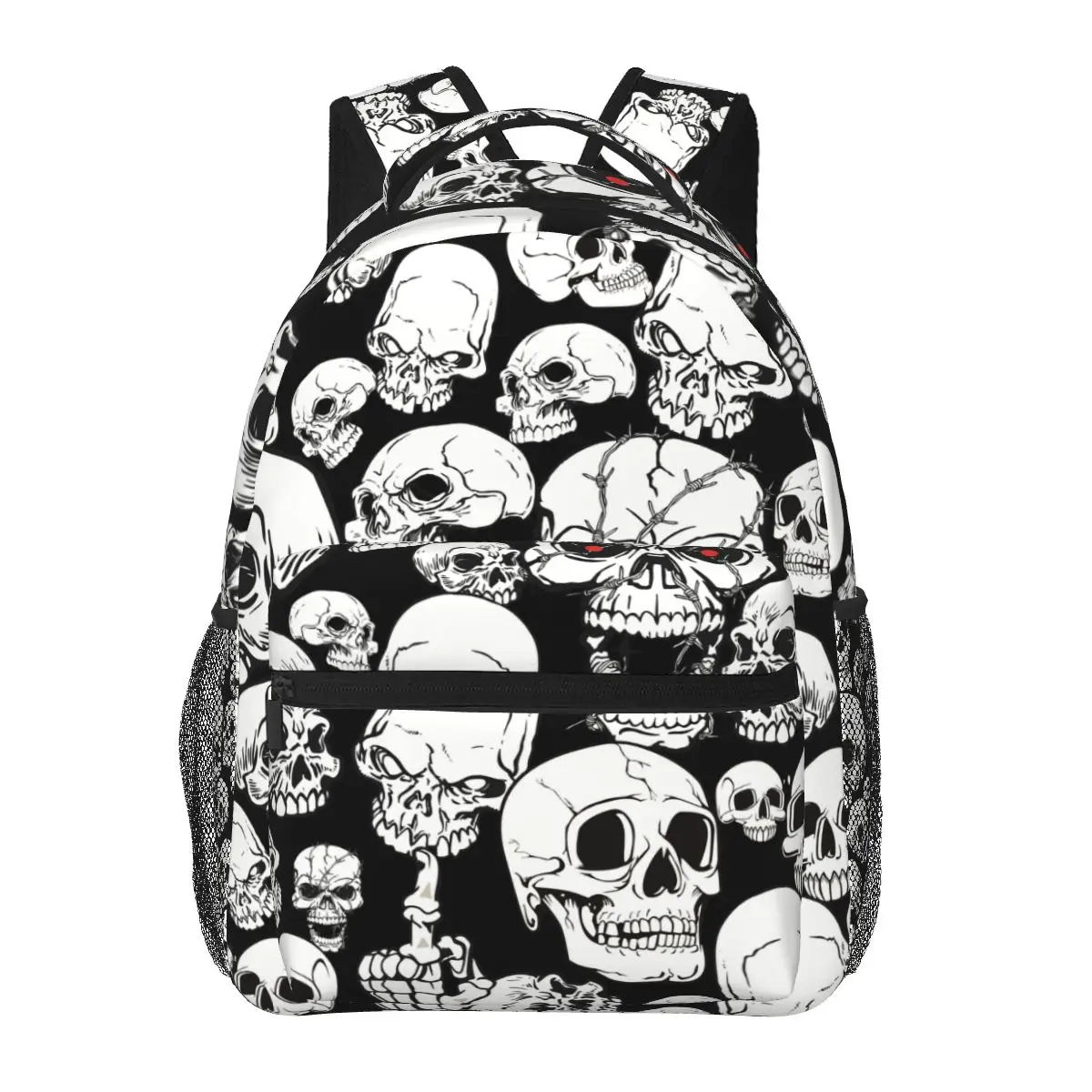 

Men Woman Backpack Scary Skull With Red Eyes Schoolbag for Female Male 2023 Fashion Bag Student Bookpack