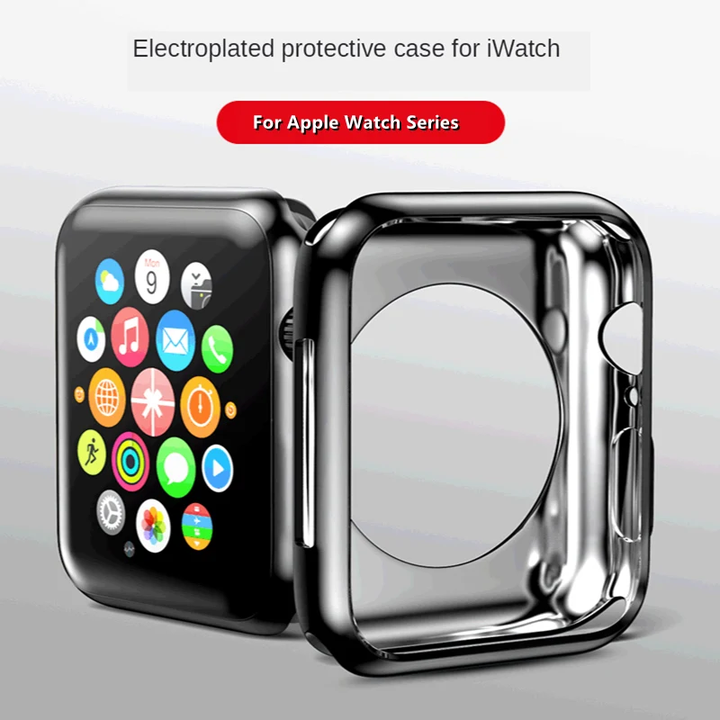 Мягкий чехол из ТПУ для Apple Watch Серия 7 6 5 4 3 2SE силиконовый iWatch 38 мм 40 42 44 41 45 Защитная