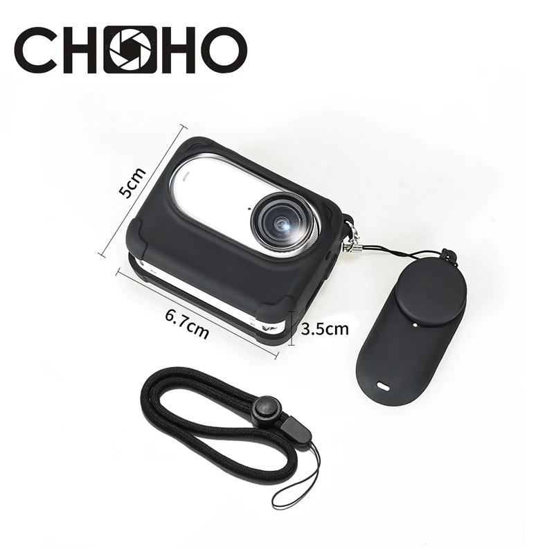 Фото Аксессуары для Insta360 GO 3S GO3S, мягкий чехол + крышка объектива, резиновая силиконовая силикагелевая защита корпуса для Insta 360 go3S №1