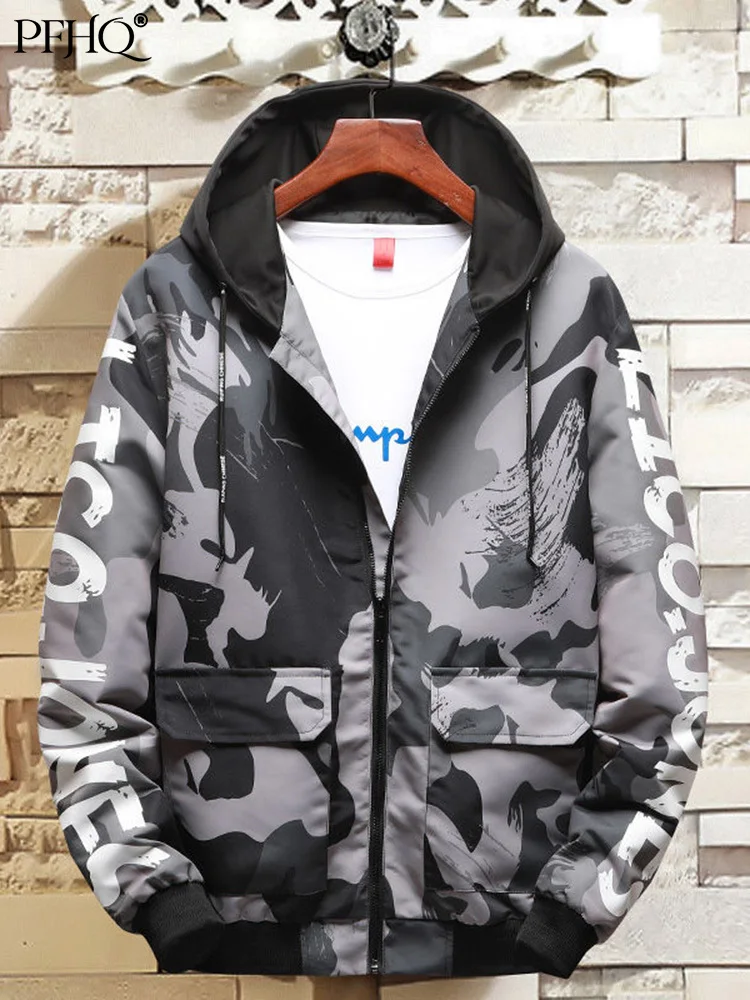 

PFHQ 2022 Autumn Men Loose Casual Stylish Camouflage Hooded Outdoor Jacket Mountaineering Coat Military Tactical Clothes 21Q1275