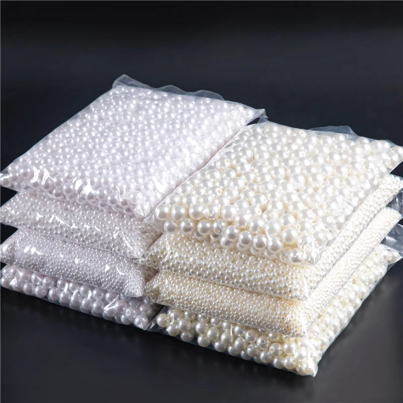 

3-20mm ABS Imitation Pearl Beads Loose Round Acrylic Beads For Making Jewelry Bracelet Necklace edlework DIY Craft Needlework