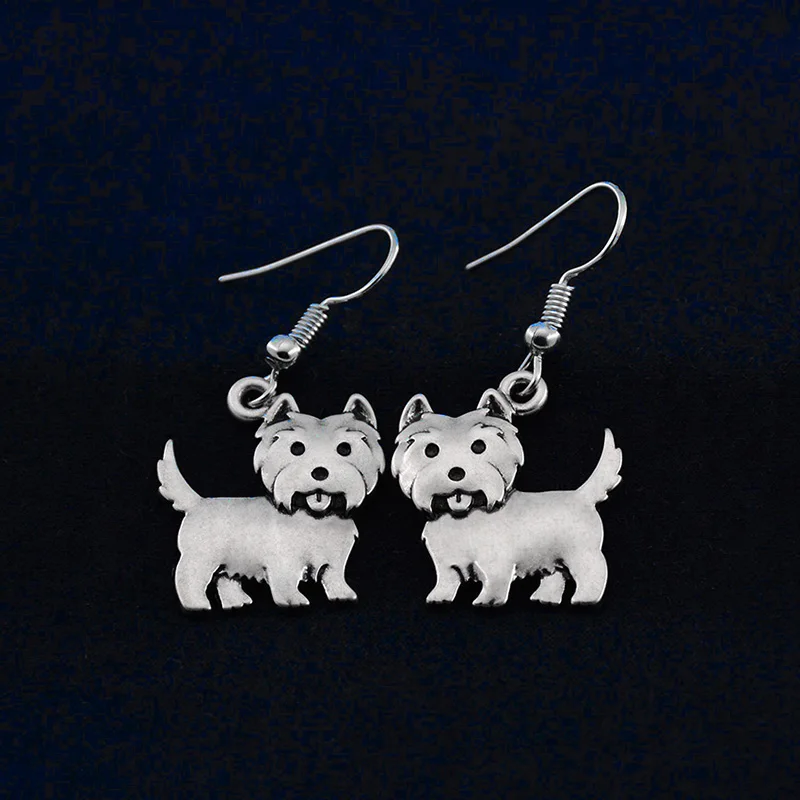 Fei Ye лапы панк Westie для собак очарование серьги падение длинное крупное животных