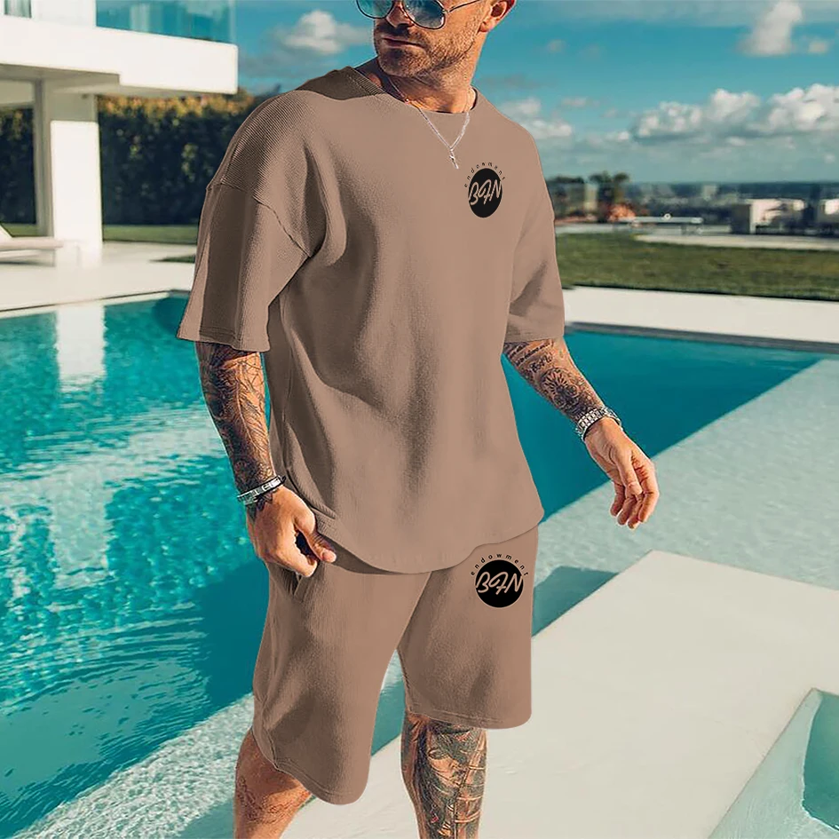 Men's Oversized Clothes Retro Beach Style 3D Printed T Shirts Men Suit Tshirt Shorts Comfortable and Cool Tracksuit 2 Piece Sets