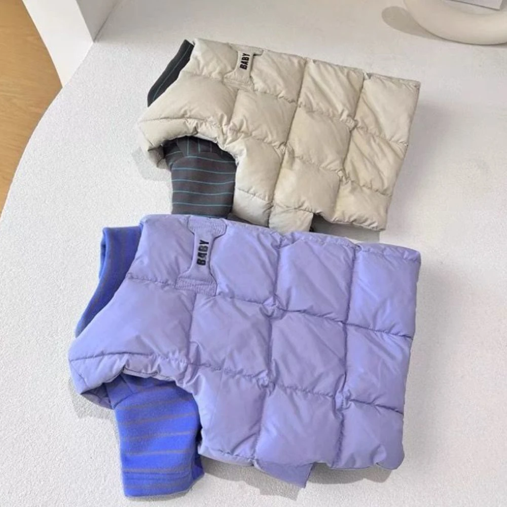 Комплект одежды для собак маленьких однотонные теплые парки пальто с рубашкой