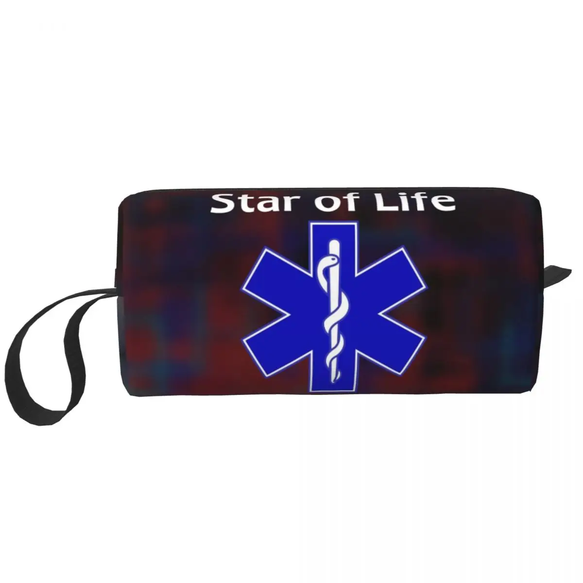 

Fashion EMT Star Of Life Travel Toiletry Bag for Women Paramedic Cosmetic Makeup Bag Beauty Storage Bags Dopp Kit Case Box