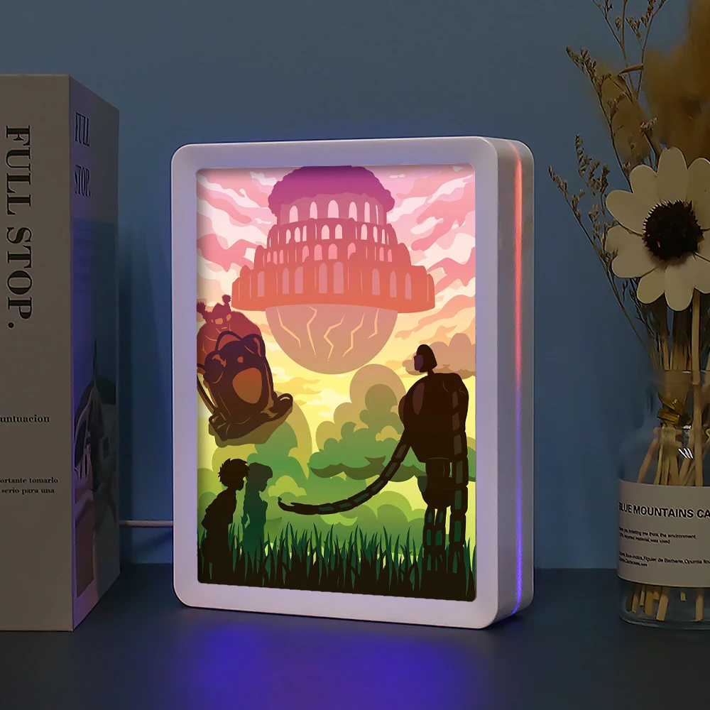 Anime Light Box Paper Cut Children'S Night Light Shadow Box 3D Desk Mood Light Led Usb Lamp Cute Room Decor Diy Original Gift