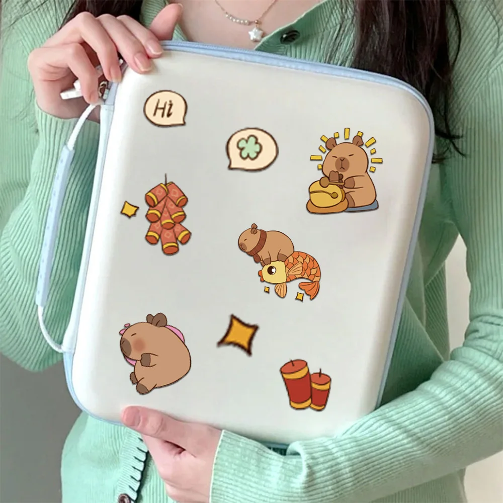 8/16 листов Милый мультфильм Капибара Награда Головоломки Наклейки Сделай лицо DIY