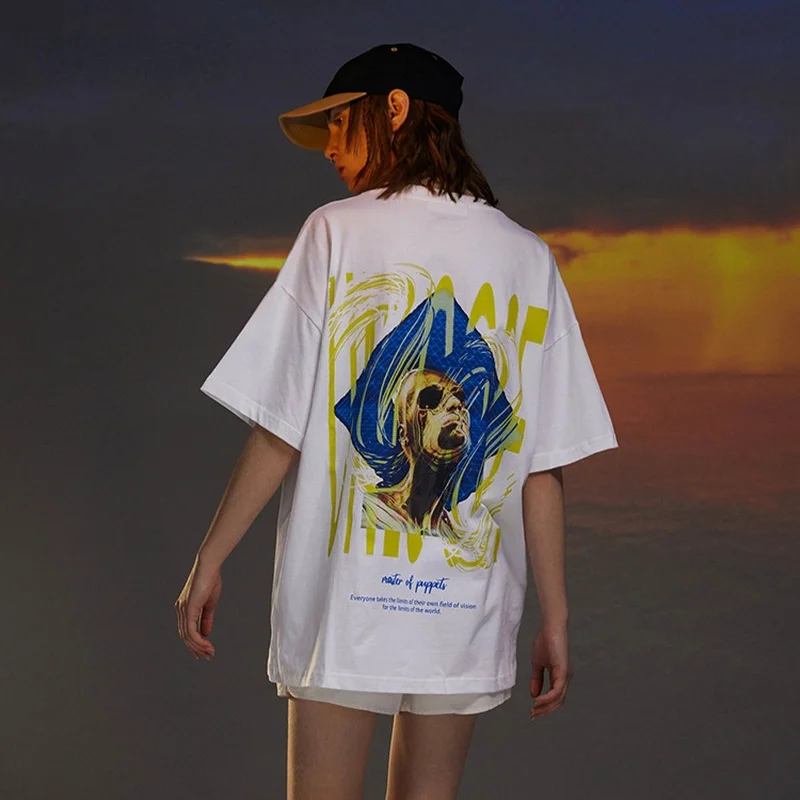 

CHIPS Summer Hip Hop Oversize T-Shirts Vintage Unisex Hipster Casual Tee Streetwear Harajuku Cotton Top Printing T-shirt Y2K Man