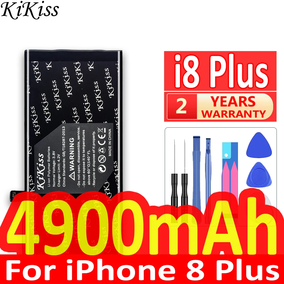 

KiKiss Powerful 4900mAh I8 Plus Battery For IPhone 8 Plus 8Plus Mobile Phone Bateria + Tools