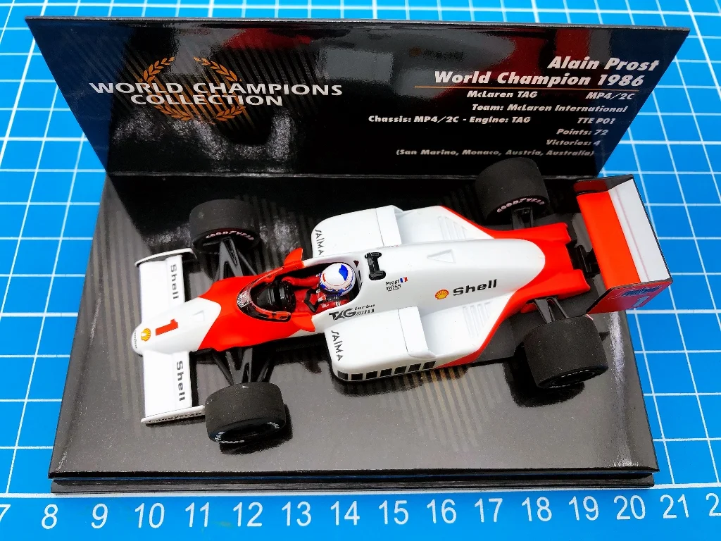 

Minichamps 1:43 F1 MP4-2C 1986 Alain Prost Special Edition Simulation Limited Edition Resin Metal Static Car Model Toy Gift