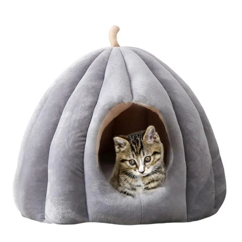 

Лежанка для кошки, закрытая Лежанка для кошки со съемной подушкой, удобный автономный дом без деформации, домашний домик для домашнего пито...
