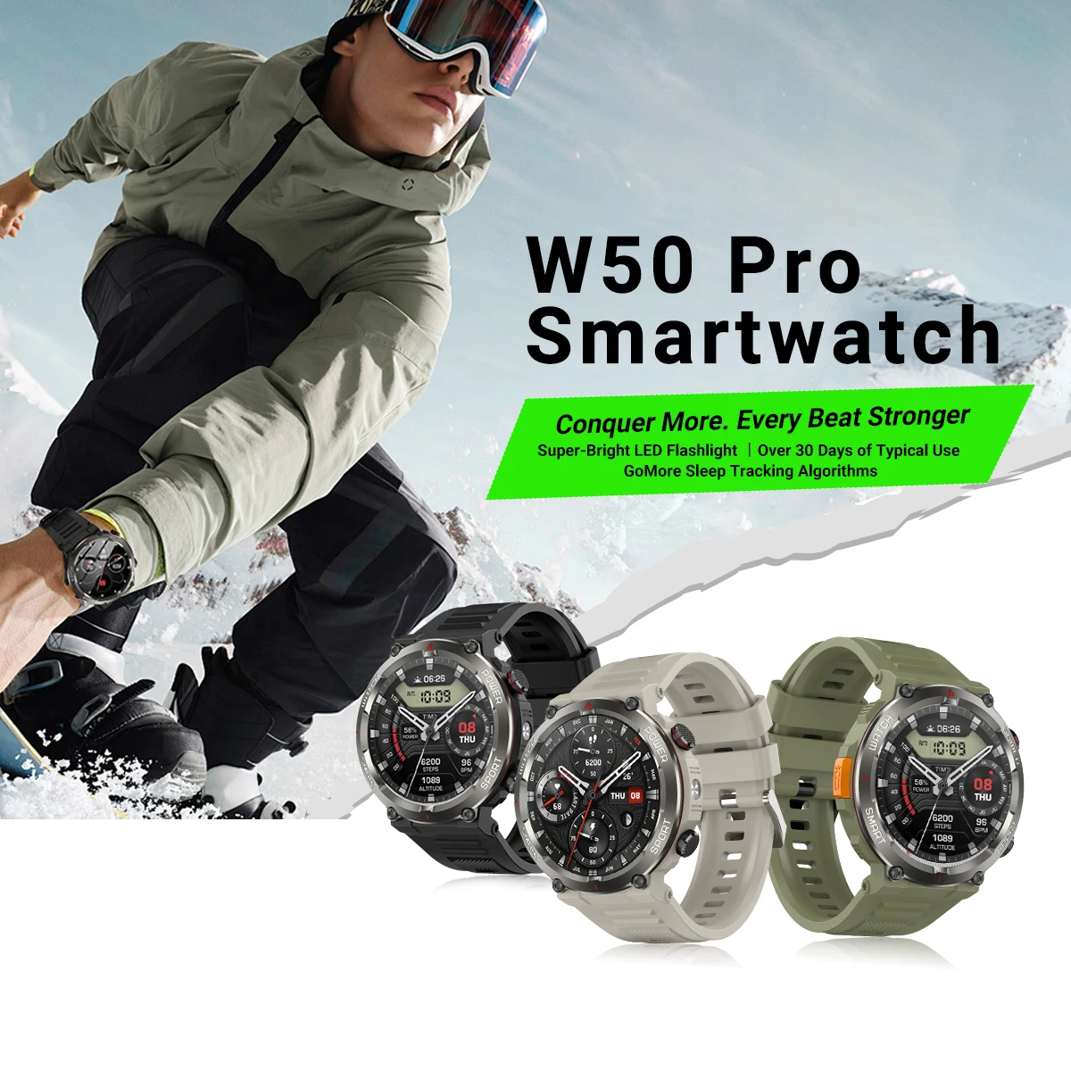 Умные часы Blackview W50 Pro с 1 45-дюймовым дисплеем IP68 Bluetooth-фонарик для вызова