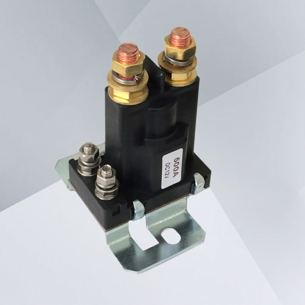 

12V-24V 4 Pin 500A Starting Relay On/Off Car Auto Power Switch Plastic Dual Batteries Isolator for Forklift Engineering (Black)