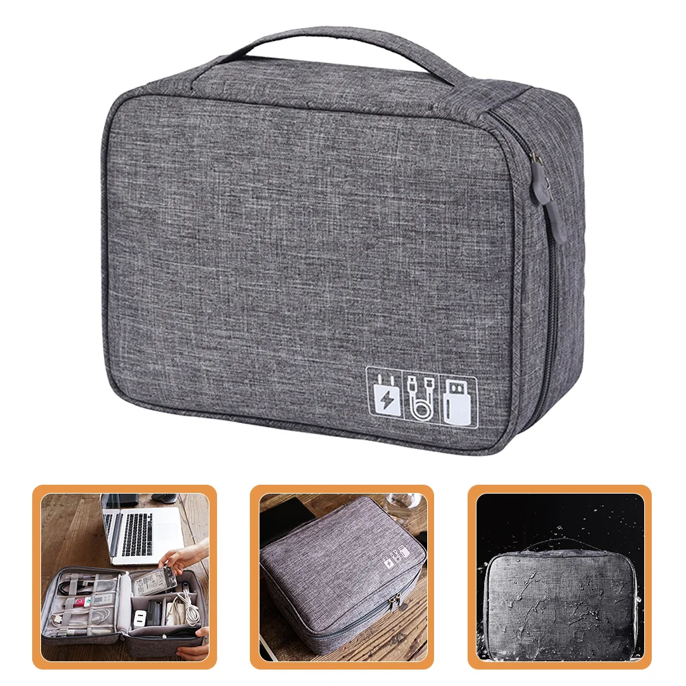 

Storage Bags Data Cable Travel Polyester Digital Accessory Organizer Case for cables and chargers