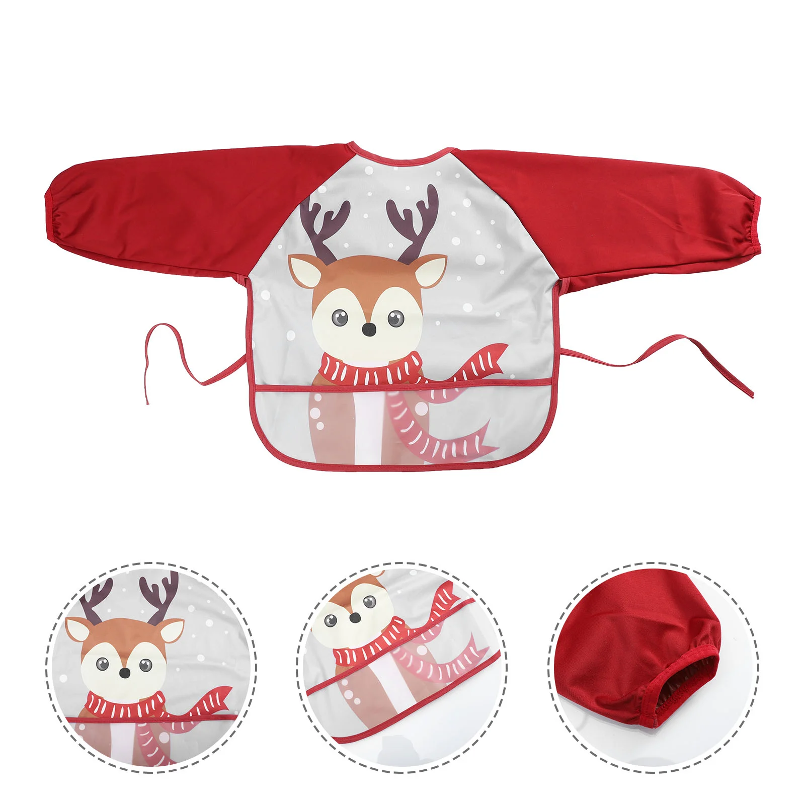 

1pc Waterproof Long Sleeve Weaning Smock Clothing Protector Baby Bib Toddler Bib