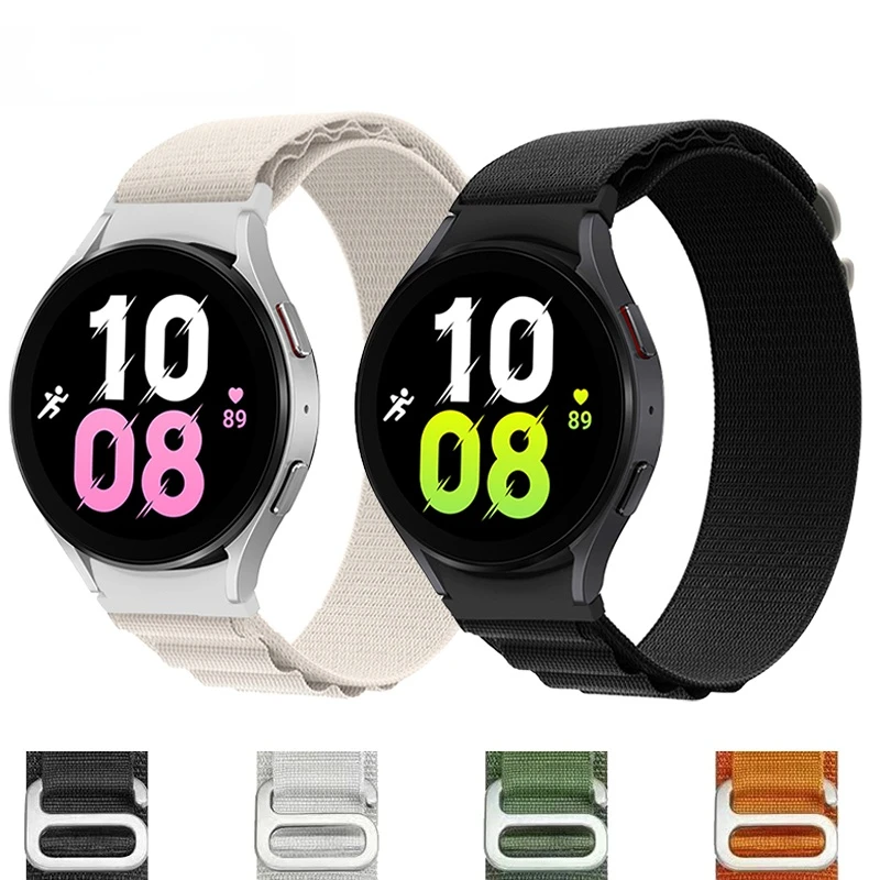 

Alpine Loop Strap for Samsung Galaxy Watch 4/5 44mm 40mm Watch5 Pro 45mm G-hook slides Nylon Band Galaxy Watch 4 Classic 42 46mm