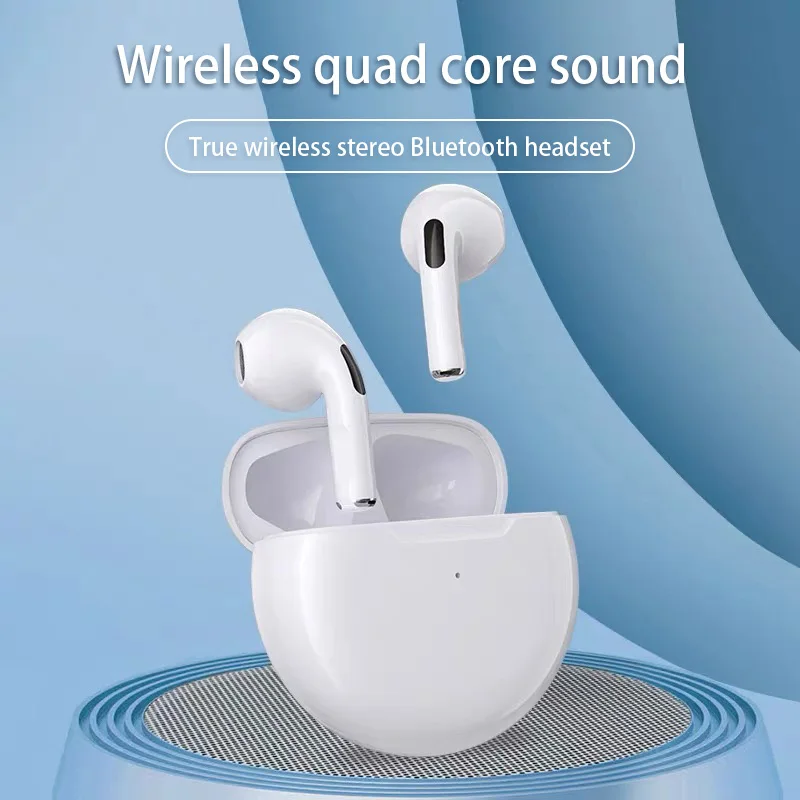 Фото TWS Air Pro 6 наушники Bluetooth наушники с микрофоном 9D стерео Hifi наушники для iPhone IOS Android Беспроводная Bluetooth-гарнитура №4