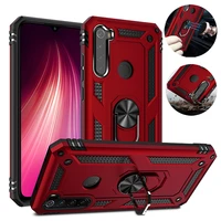military grade anti drop phone case for redmi note 7 8 pro with car mount holder metal ring kickstand case for redmi 7a 8a 8t