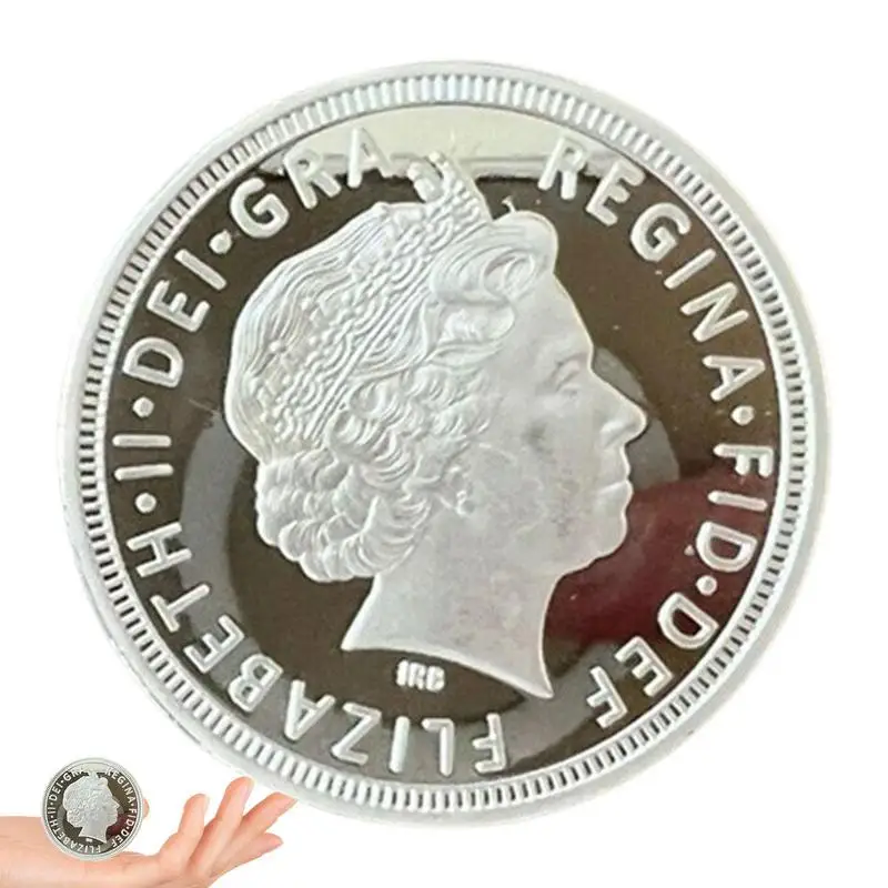 

Platinum Jubilee Commemorative Coin Iron Collectible Coins Pendant Souvenir Royal Collection Coin Of The Queen Of England
