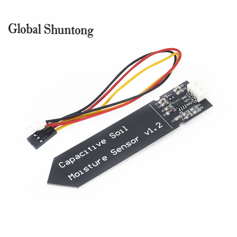 

Емкостный модуль датчика влажности почвы, устойчивый к коррозии провод широкого напряжения 3,3 ~ 5,5 В с силой тяжести для Arduino