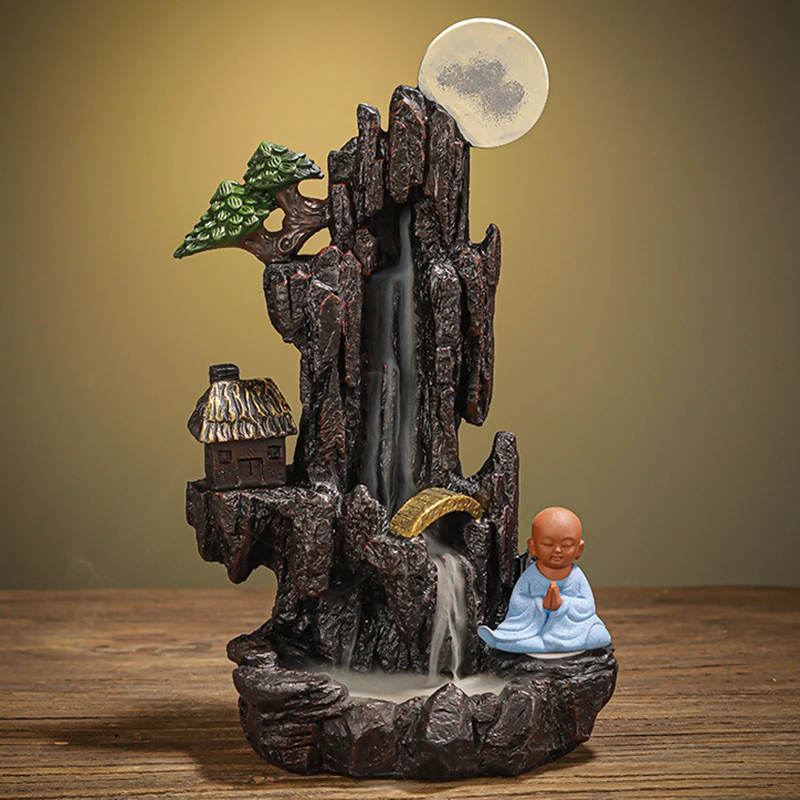 

Подсвечник из эфирного водопада, лотос, подсвечник из тумана, необходимая газовая горелка для Рамадана, поджигательный камин