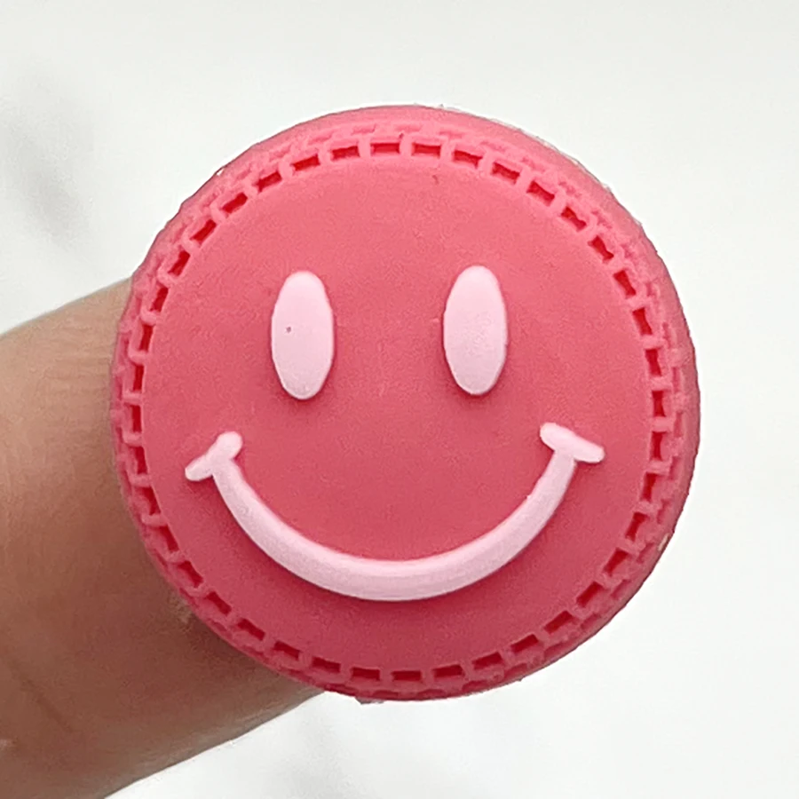 Colorful Button Smiling Face PVC Shoe Charm Sandals Accessories Diy Shoe Buckle Decor Fit Pins Croc Charms JIBZ Kids Party Gift