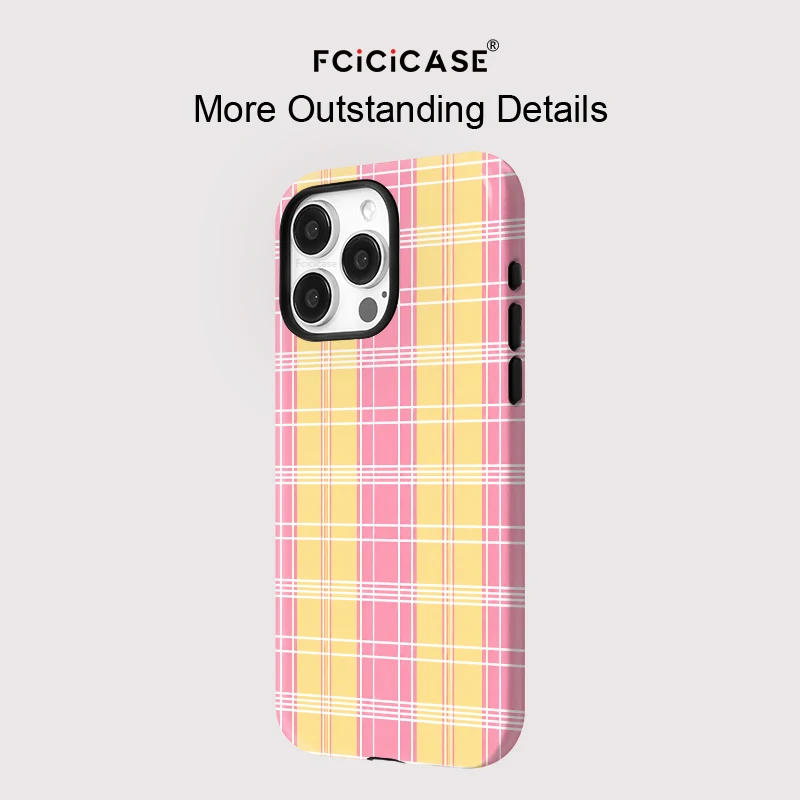 Фото Магнитный чехол Fcicicase 2-в-1 для iPhone 17 Air 16 15 14 13 11 12 Pro Max Plus с акриловым сетчатым узором, совместимый с MagSafe №5