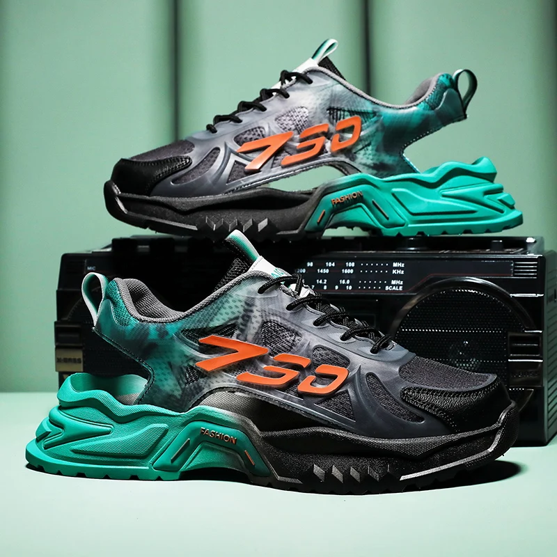 Мужские Нескользящие сандалии для вождения дышащие пляжные босоножки из