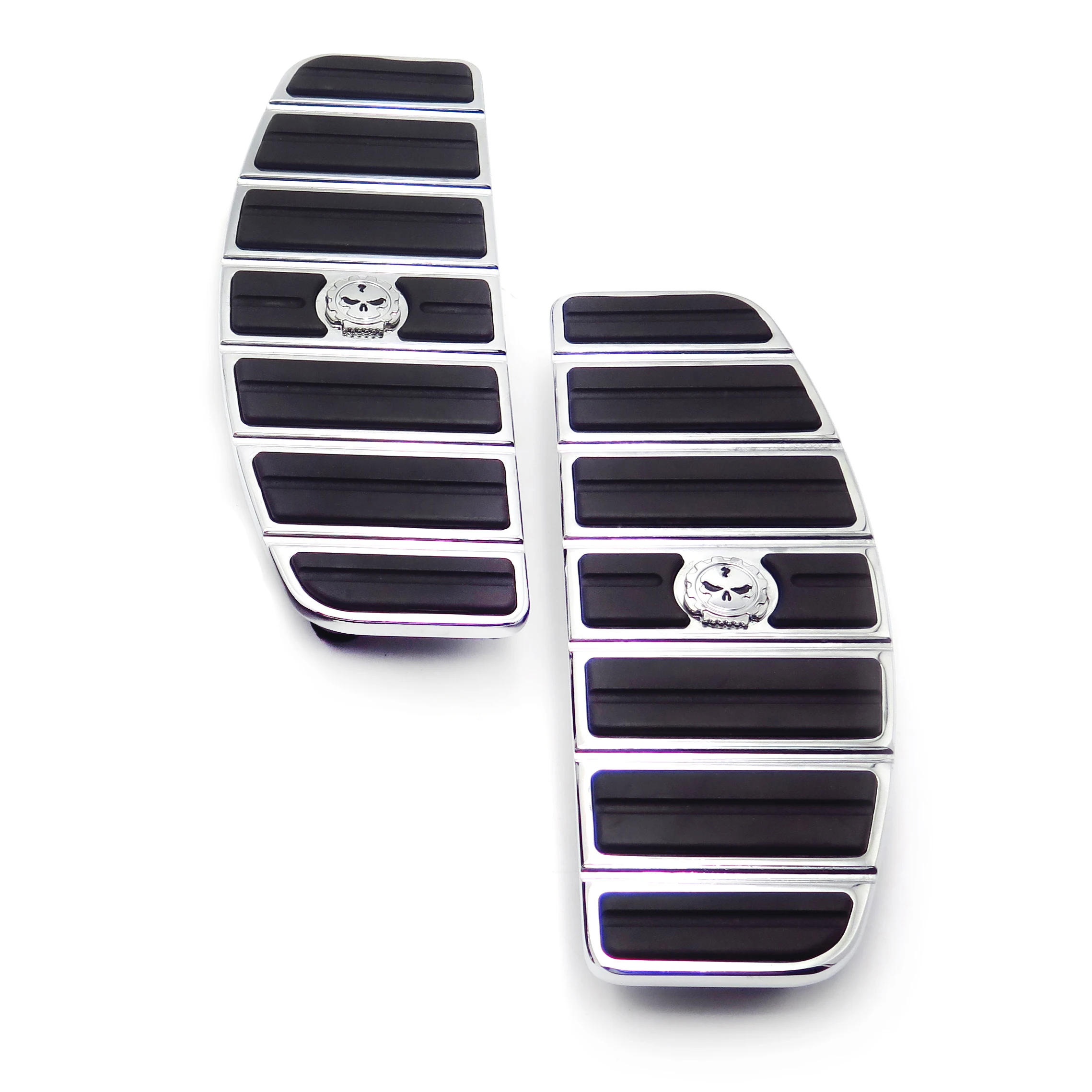 Мотоцикл хромированный Череп Зомби всадник подножка Вставка комплект для 1980 Harley