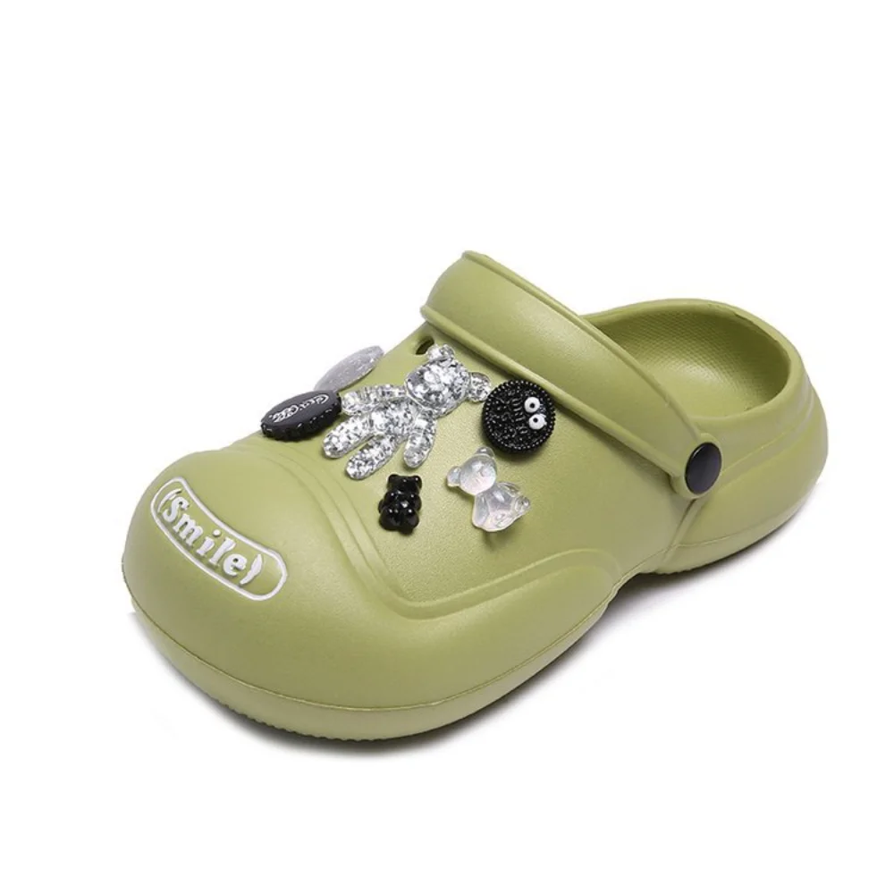 

Сандалии женские из ЭВА, удобные и прочные шлепанцы с мультяшным медведем, Повседневные тапочки, лето 2023