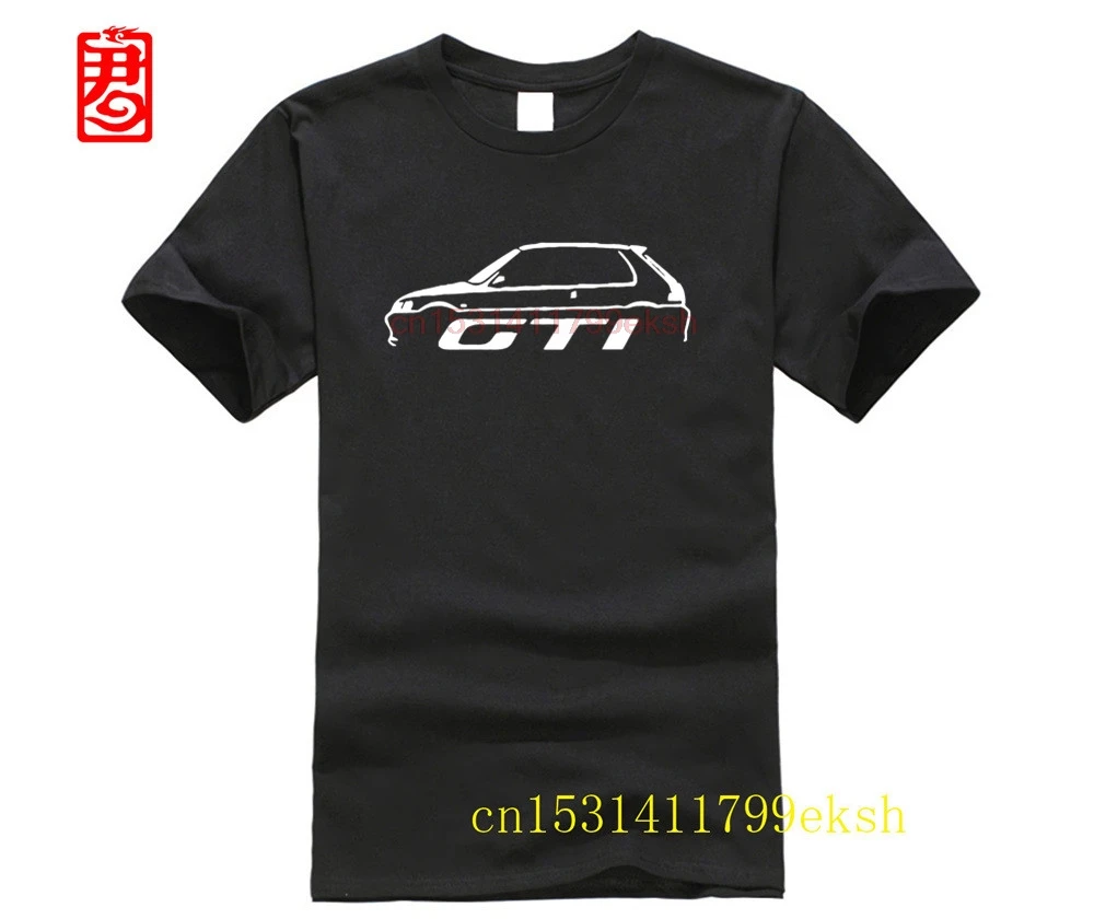 

106 г., футболка в стиле GTI с классическим автомобилем, футболка из 100% хлопка