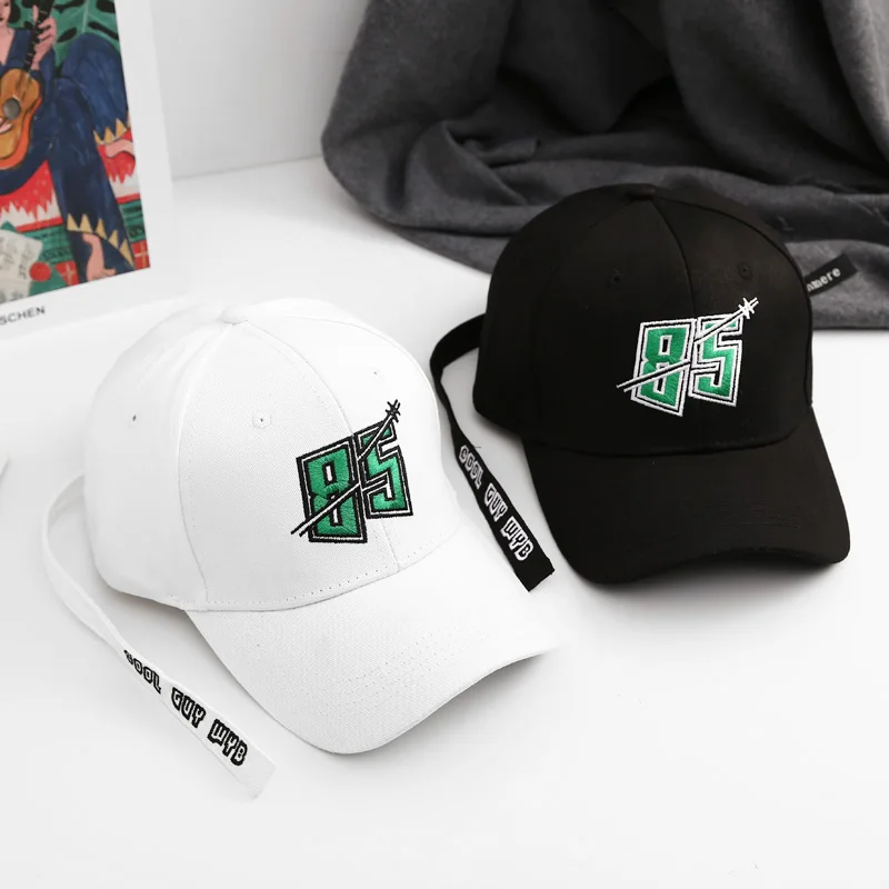 

Fashion Limit Wang Yi Bo Same Style Letter Embroidered Cap WYB Baseball Cap Hip Hop Street Dance Hat Black White