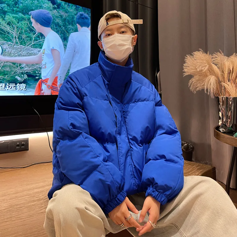 Winter Jacket Men Warm Fashion 5 Colors Casual Thickening Down Jacket Men Streetwear Korean Loose Short Coat Mens Parker S-2XL