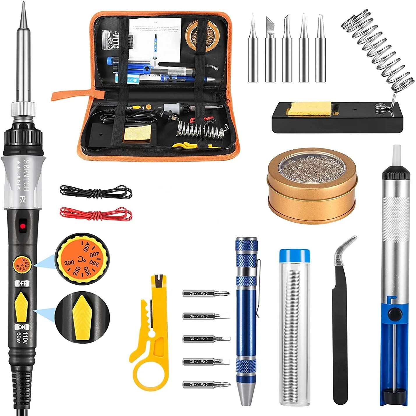 Kit 60w 110v 220v Heat Pencil Welding Tool Flux Paste Solder