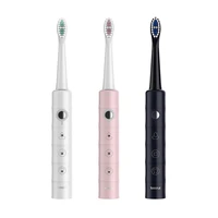 sonic electric toothbrush ipx7 waterproof adult timer teeth whitening 6 mode usb rechargeable tooth brush with replacement heads