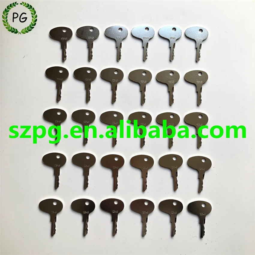 

30PCS 12343 Key 123243 Key For Caterpillar Kubota Towmotor Satoh Kumiai Forklift Dozer Tractor 912-0514920