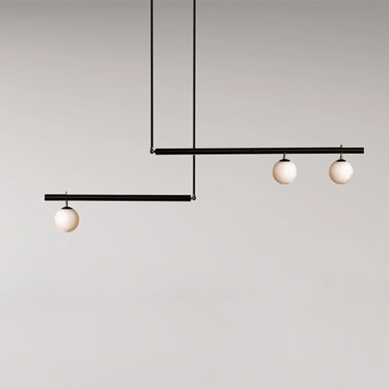 Modern Glass Ball Chandelier Lighting Designer Chandelier/Suspension Black/Gold Nordic Light Fixture Lustres Haning LIghts