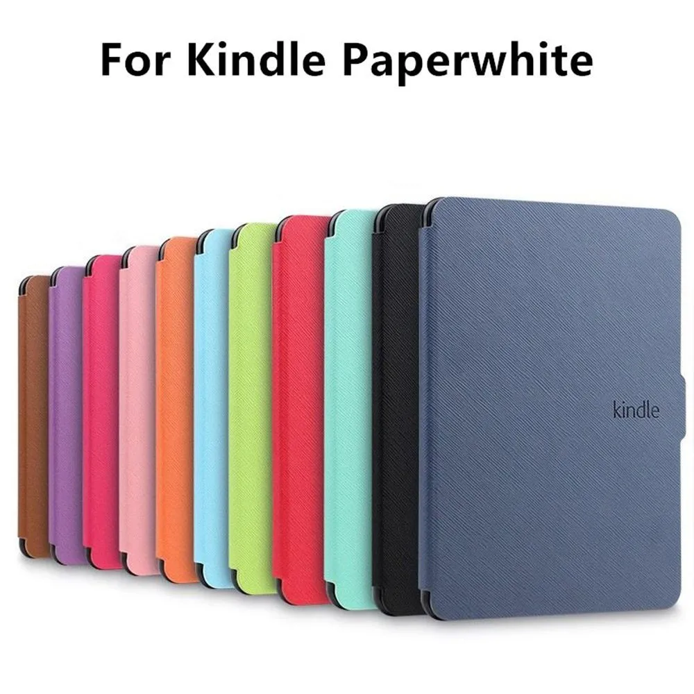 

Magnetic Case for Kindle Paperwhite 1/2/3 Protective Cover PU Leather Cross Pattern Kindle Paperwhite Case