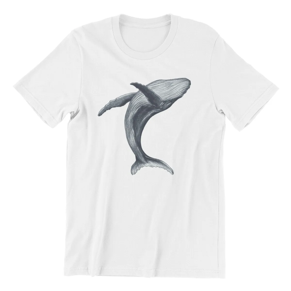 Men's T-shirt Whale Fashion Funny Kawaii Men Clothing Men Cotton Tshirt Tees Tops Harajuku Streetwear