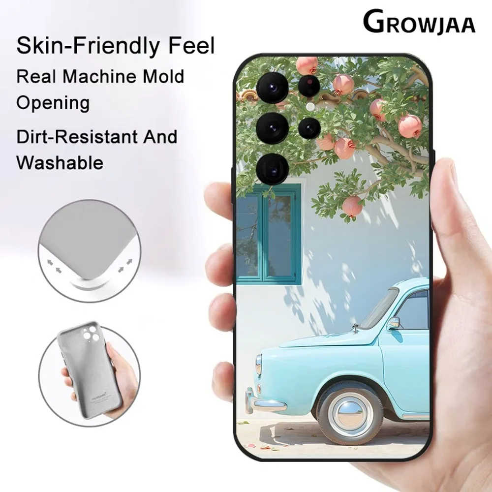 Винтажный автомобильный чехол для телефона A-AIGC Samsung Galaxy S24 Ultra S22 S23 S21 S20 5G защитный