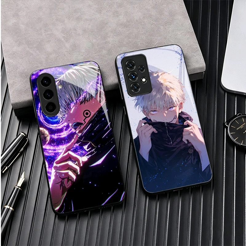 Фото Стеклянный чехол для телефона Anime Inumaki Toge JUJUSU для Samsung A17 A16 A15 A14 A13 A57 A56 A55 A54 A53 A37 A36 A35 A34 A33 A27 A26 A25 A №4
