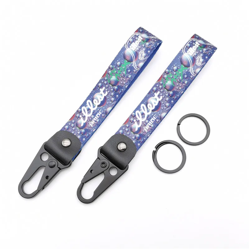 

1pc JDM Racing illest Bride Badge Fashion Tags Keychain Nylon Polyester Embroidery Motorcycle Auto Key Ring Accessories