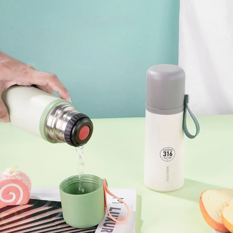 

Portable 316 Stainless Steel Insulated Water Bottle with Lid, Vacuum Flask, Thermos Bottle, Food Grade, 500ml