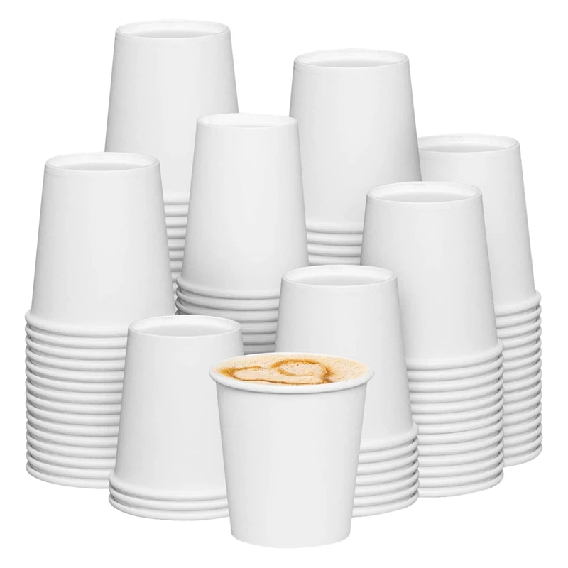 

300 Pcs Of Household Disposable Thickened Paper Cups Hot Drinks For Wedding Banquet Companies Anti-Scalding Medium Cups