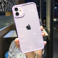 candy color shockproof phone case for iphone 13 12 11 pro max xr x xs max 7 8 plus se 2020 clear cover hard cases coque funda